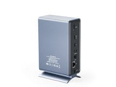 Orico TB3-S4 priključna postaja USB-C Thunderbolt 3, 15v1 (TB3-S4-EU-GY-BP)