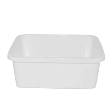 shumee Pravokotna plastična kopalniška školjka 8L bela