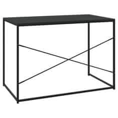 Vidaxl Računalniška miza črna 110x60x70 cm iverna plošča