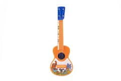 Teddies Plastična ukulele/kitara 40 cm s trsalom Živali in njihov bend