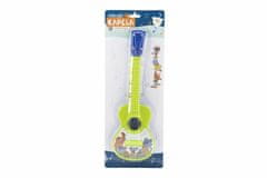 Teddies Plastična ukulele/kitara 40 cm s trsalom Živali in njihov bend