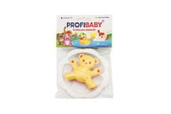 Profibaby Dramljalnik Medvedek/Zajec iz plastike 12,5cm 4 barve v vrečki 0m+
