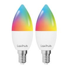 Laxihub 2x Smart pametna žarnica 4.5W E14, RGB