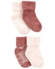 CARTER'S Nogavice Stripes Pink girl LBB 4pcs 3-12m