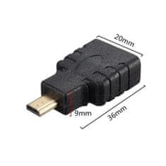 Northix Pozlačen adapter Micro-HDMI na HDMI 