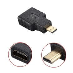 Northix Pozlačen adapter Micro-HDMI na HDMI 