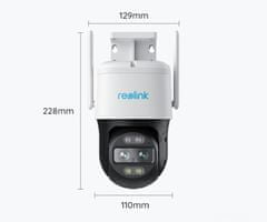 Reolink TrackMix kamera, WiFi, 4K UHD, IR, bela