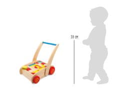 Legler majhen hodulja za noge leseni bloki v vozičku