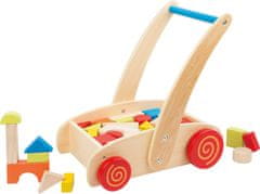 Legler majhen hodulja za noge leseni bloki v vozičku