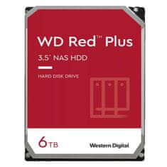 Western Digital Red Plus NAS trdi disk (HDD), 6 TB, SATA 6 Gb/s, 256 MB (WD60EFPX)