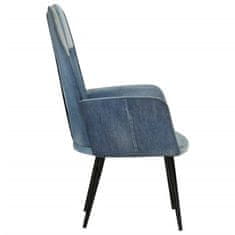 Vidaxl Fotelj denim iz platna
