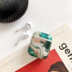 Northix Zaščitna torbica za AirPods - Green Marble 