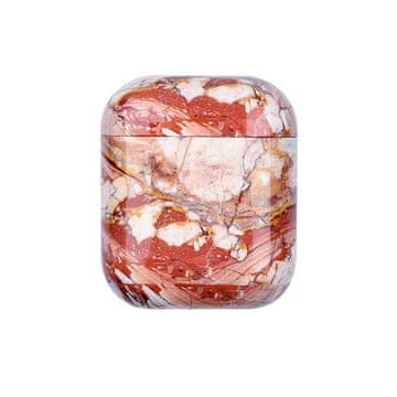Northix Zaščitna torbica za AirPods - Red Marble
