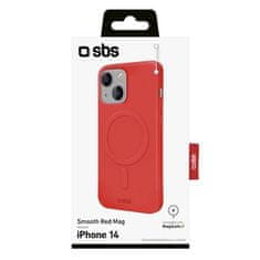 SBS Smooth Mag ovitek za iPhone 14, rdeč