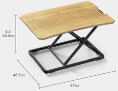 VonHaus Sit-Stand mizica, ultra tanka, bambus