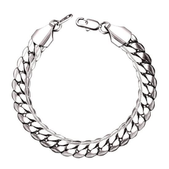Northix Zapestnica - Cuban Link, srebrna