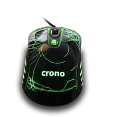 Crono CM636G/Fire/Laser/Wireless USB/Black-Green