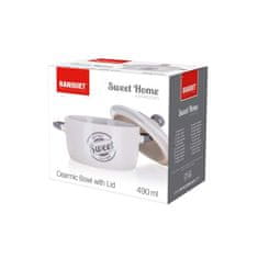 Banquet Keramična posoda s pokrovom SWEET HOME 490 ml, komplet 4