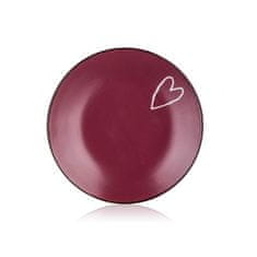Banquet Desertni krožnik HEART 19 cm, mešanica barv II, komplet 6 kosov