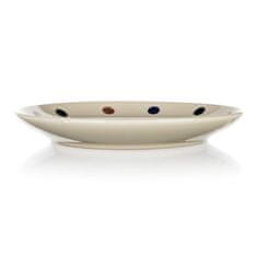 Banquet Keramični desertni krožnik DOTS 18,6 cm, rjave pike, komplet 6 kosov