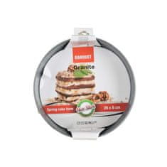 Banquet Pekač za torte 26 cm z neprijemljivo površino GRANITE + plastični pokrov