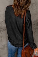 OMG! Klasičen ženski pulover Baja črna XL