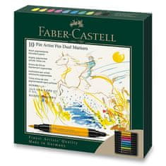 Faber-Castell Pitt umetniško pero z dvojnim markerjem, komplet 10 kosov