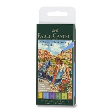 Faber-Castell Pitt Artist Pen Brush Summer - 6 kosov, konica B