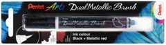 Pentel Dual Metallic Brush marker s čopičem - črn