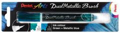 Pentel Dual Metallic Brush marker s čopičem - zelen