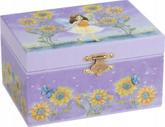 Goki Pixie Jewellery Box: Sunflowers, Melody: Swan Lake