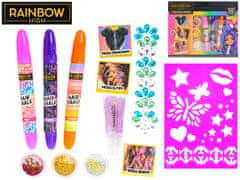 Mikro Trading Dekorativni set Rainbow High s kredami za lase in dodatki v škatli