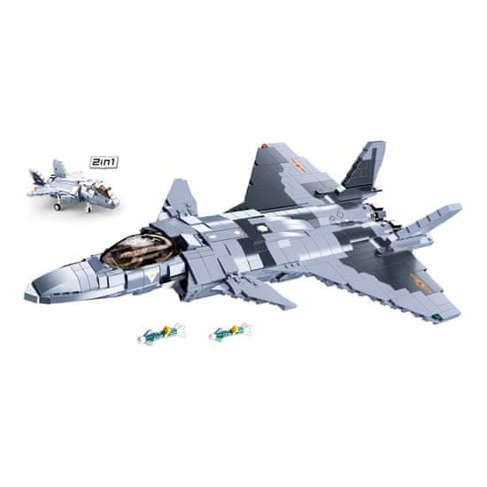 Sluban Model Bricks M38-B0931 Chengdu J-20 Fighter