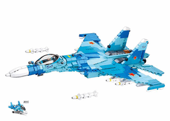 Sluban Model Bricks M38-B0985 Su-27 2in1 Fighter