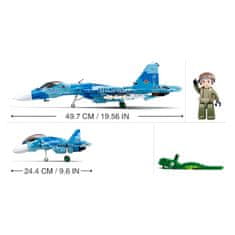 Sluban Model Bricks M38-B0985 Su-27 2in1 Fighter