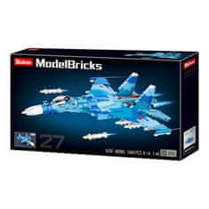 Sluban Model Bricks M38-B0985 Su-27 2in1 Fighter
