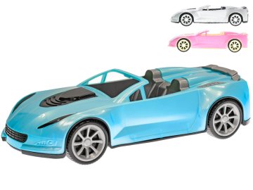 Avtomobilski kabriolet 39 cm s prostim tekom - mešanica barv (roza, turkizna, bela)