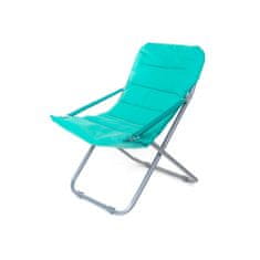 Happy Green Zložljivi fotelj VARADERO 62 x 85 x 92 cm, modra barva, srebrni okvir