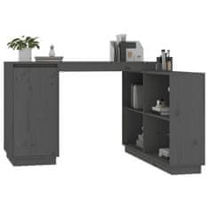 Vidaxl Pisalna miza siva 110x50x75 cm trdna borovina