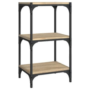 Vidaxl Knjižna omara sonoma hrast 40x33x70,5 cm inž. les in jeklo
