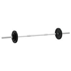 Vidaxl Komplet uteži 30 kg lito železo