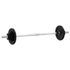 Vidaxl Komplet uteži 30 kg lito železo