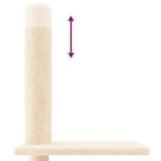 Vidaxl Mačje drevo od tal do stropa krem 250,5-276,5 cm