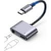 Ugreen adapter za slušalke in polnilec, USB-C na 3.5 mm, 2v1