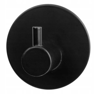 shumee TIMO enojni samolepilni stenski obešalnik, črn