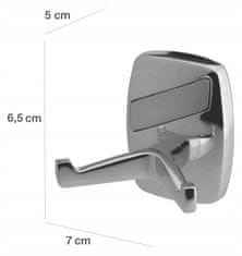 shumee Dvojno stensko obešalo za plašče Oregon krom