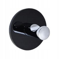 shumee Samolepilni stenski obešalnik črn/krom Style