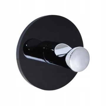 shumee Samolepilni stenski obešalnik črn/krom Style