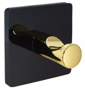 shumee Samolepilni stenski obešalnik črno/zlat Style