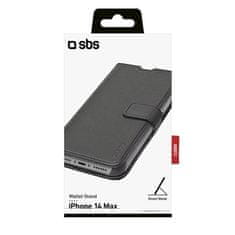 SBS Wallet Stand ovitek za iPhone 14 Plus, preklopni, črn